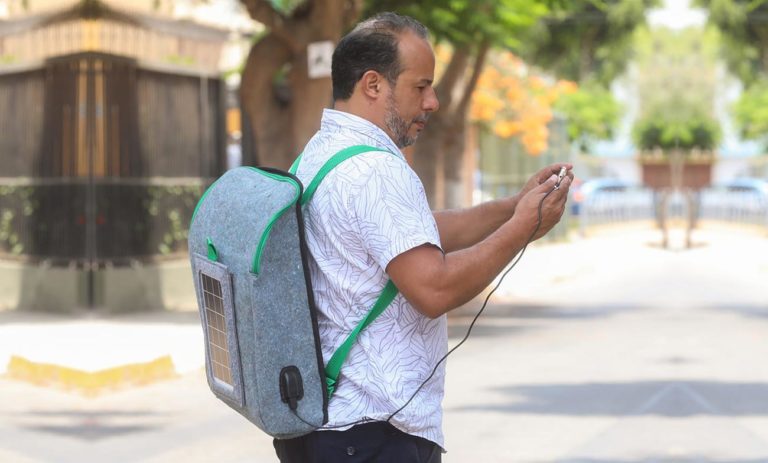 Entrepreneurs Create Eco-friendly Backpack Made Of Recycled Plastic And Built-in Solar Panel
